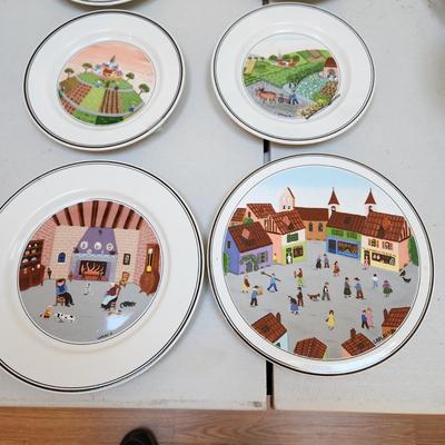 Villeroy & Boch Design Naif Christmas Plates Trinket Holders , Tea pot