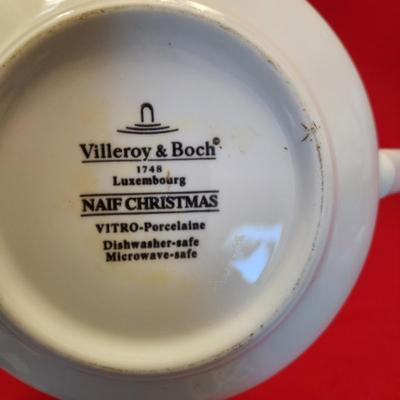 Villeroy & Boch Design Naif Christmas Plates Trinket Holders , Tea pot