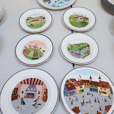 Villeroy & Boch Design Naif Christmas Plates Trinket Holders , Tea pot