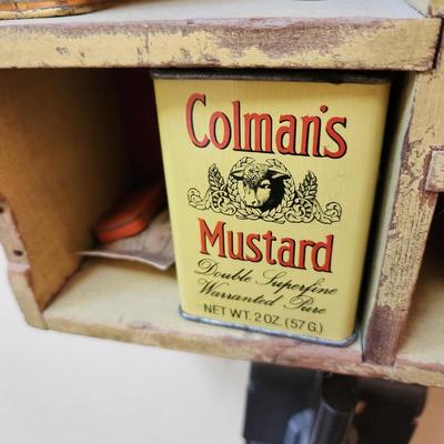 Eagle Lock Co Wooden Crate Filled w collectables Irwin Bit, Ben-Hur McCormick Spices