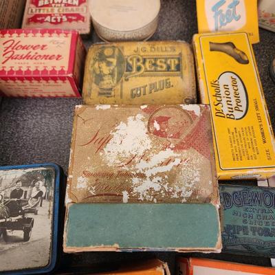 , Large Collectable Lot, Log Cabin, Powders, Ice bags, Dr Scholls , Ginger, Mennen's and More