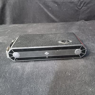 SIX-20 KODAK BLACK FOLDING CAMERA WITH FOCUSING DOUBLET LENS