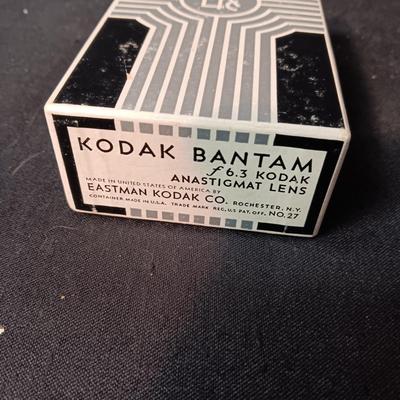 KODAK BANTAM FOLDING CAMERA WITH ANASTIGMAT LENS PLUS BOX AND MANUAL