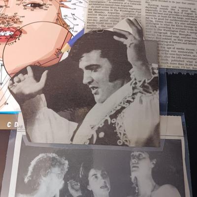 ELVIS NEWSPAPER CLIPPINGS, TV GUIDE, MAGAZINE AND MORE