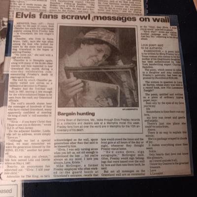 ELVIS NEWSPAPER CLIPPINGS, TV GUIDE, MAGAZINE AND MORE