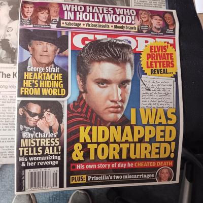 ELVIS NEWSPAPER CLIPPINGS, TV GUIDE, MAGAZINE AND MORE