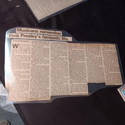 ELVIS NEWSPAPER CLIPPINGS, TV GUIDE, MAGAZINE AND MORE