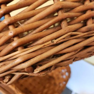 lot of 3 Baskets Picnic, Bicycle, Wood Handle