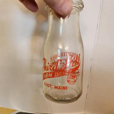 Third Hill Farm Dairy Eliot Maine 1/2 Pint Milk Bottle For Mothers Who Care