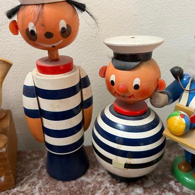 Vintage Toy Figurines Lot - MCM, Mr. Tap'N'Go, German, Bulgarian, Otto Mertens