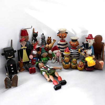 Vintage Toy Figurines Lot - MCM, Mr. Tap'N'Go, German, Bulgarian, Otto Mertens