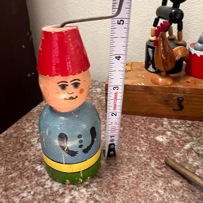 Vintage Toy Figurines Lot - MCM, Mr. Tap'N'Go, German, Bulgarian, Otto Mertens