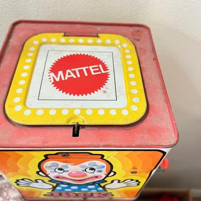 Vintage Metal Tin Toys Lot Ohio Art Noise Makers Jack in the Box