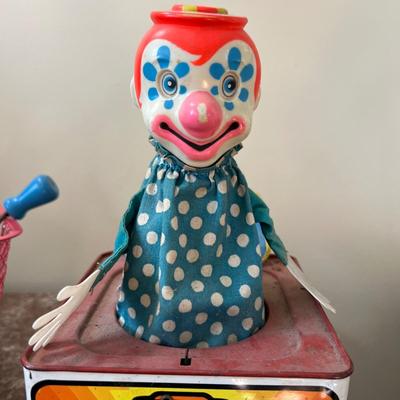 Vintage Metal Tin Toys Lot Ohio Art Noise Makers Jack in the Box
