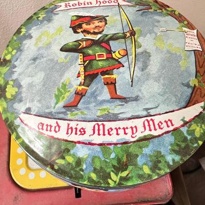Vintage Metal Tin Toys Lot Ohio Art Noise Makers Jack in the Box