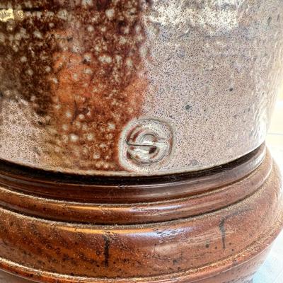 Ceramic Pottery Table Lamp - Stamped
