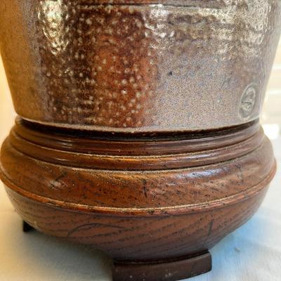 Ceramic Pottery Table Lamp - Stamped