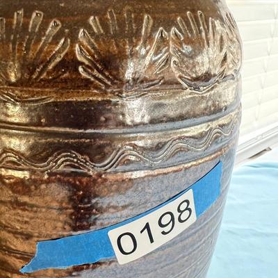Ceramic Pottery Table Lamp - Stamped