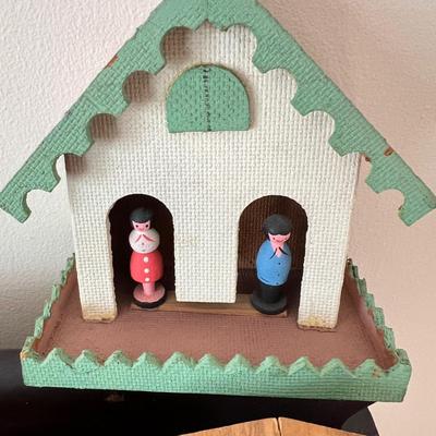 Vintage Wood Paper House Figurines - WWII, Japanes, Czech, Holiday