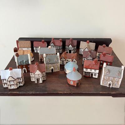 Big Lot English Suffolk Cottages Miniature Ceramic Houses