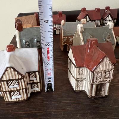 Big Lot English Suffolk Cottages Miniature Ceramic Houses