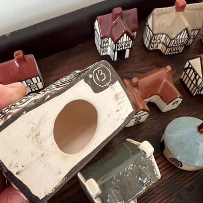 Big Lot English Suffolk Cottages Miniature Ceramic Houses