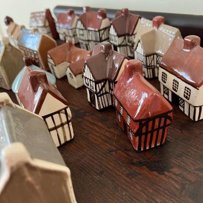 Big Lot English Suffolk Cottages Miniature Ceramic Houses