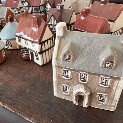 Big Lot English Suffolk Cottages Miniature Ceramic Houses