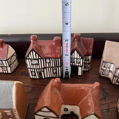 Big Lot English Suffolk Cottages Miniature Ceramic Houses