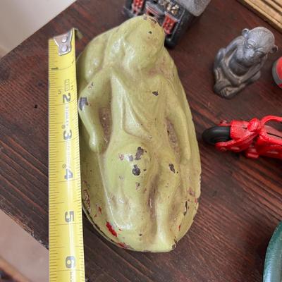 Decorative Cast Iron Lot - Banks, Figurines, Letter Holders