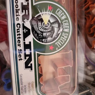 Box of cookie cutters.