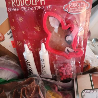 Box of cookie cutters.