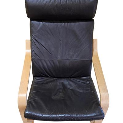 # 1 Ikea Poang Armchair Brown Leather