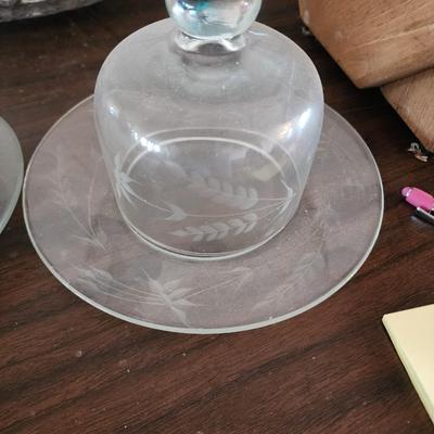 Pair of vintage butter dishes.