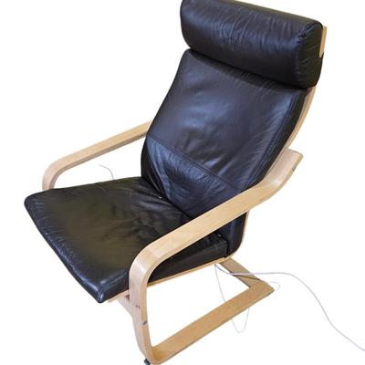 # 2 Ikea Poang Armchair Brown Leather