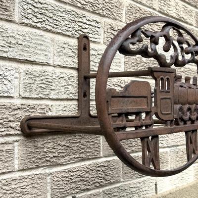 Heavy Cast Iron Hose Bib with Train Design