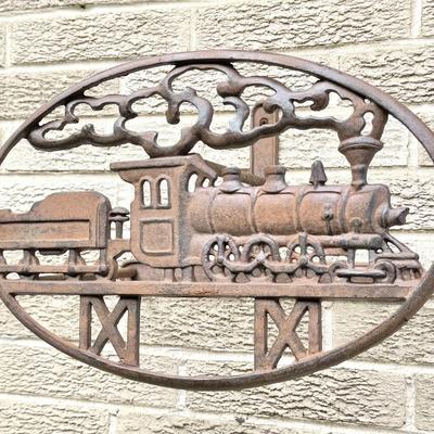 Heavy Cast Iron Hose Bib with Train Design