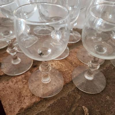 Drinking glasses.