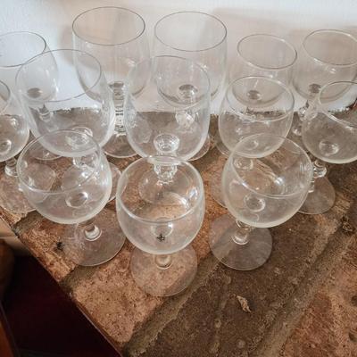 Drinking glasses.