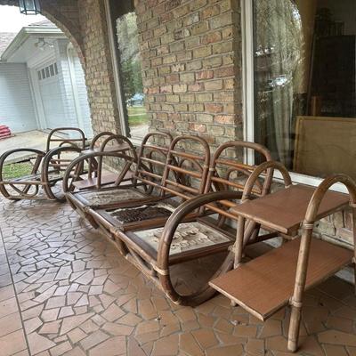Vintage Rattan Bamboo Furniture Set (See Details)
