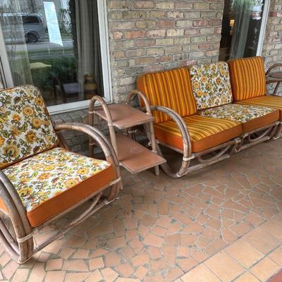 Vintage Rattan Bamboo Furniture Set (See Details)