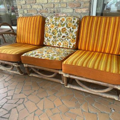 Vintage Rattan Bamboo Furniture Set (See Details)