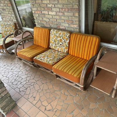 Vintage Rattan Bamboo Furniture Set (See Details)