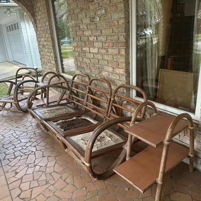 Vintage Rattan Bamboo Furniture Set (See Details)