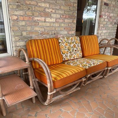 Vintage Rattan Bamboo Furniture Set (See Details)