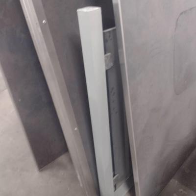 Commercial Restroom Partitions with Grab Bars and Paper Dispensers