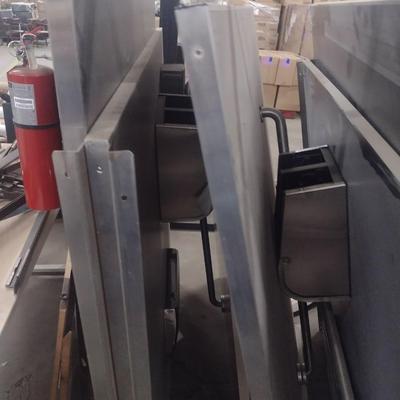 Commercial Restroom Partitions with Grab Bars and Paper Dispensers
