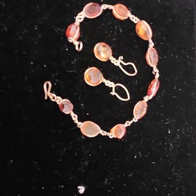 Baltic Amber bracelet and earrings