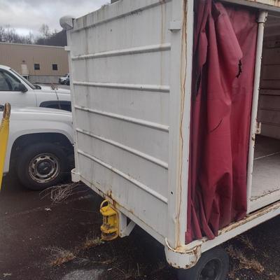 Vintage Steel Airport Luggage Pull Behind Trailer Choice A