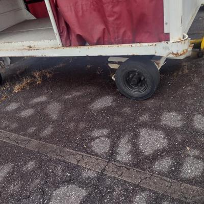 Vintage Steel Airport Luggage Pull Behind Trailer Choice A